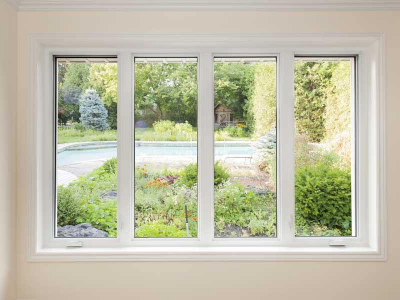white flush casement window