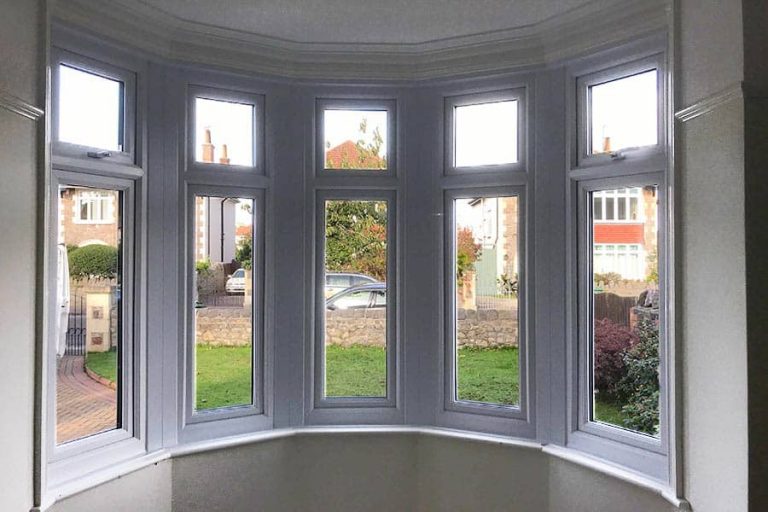 curved double glazing bay windows